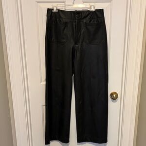 Black Faux Leather Pants